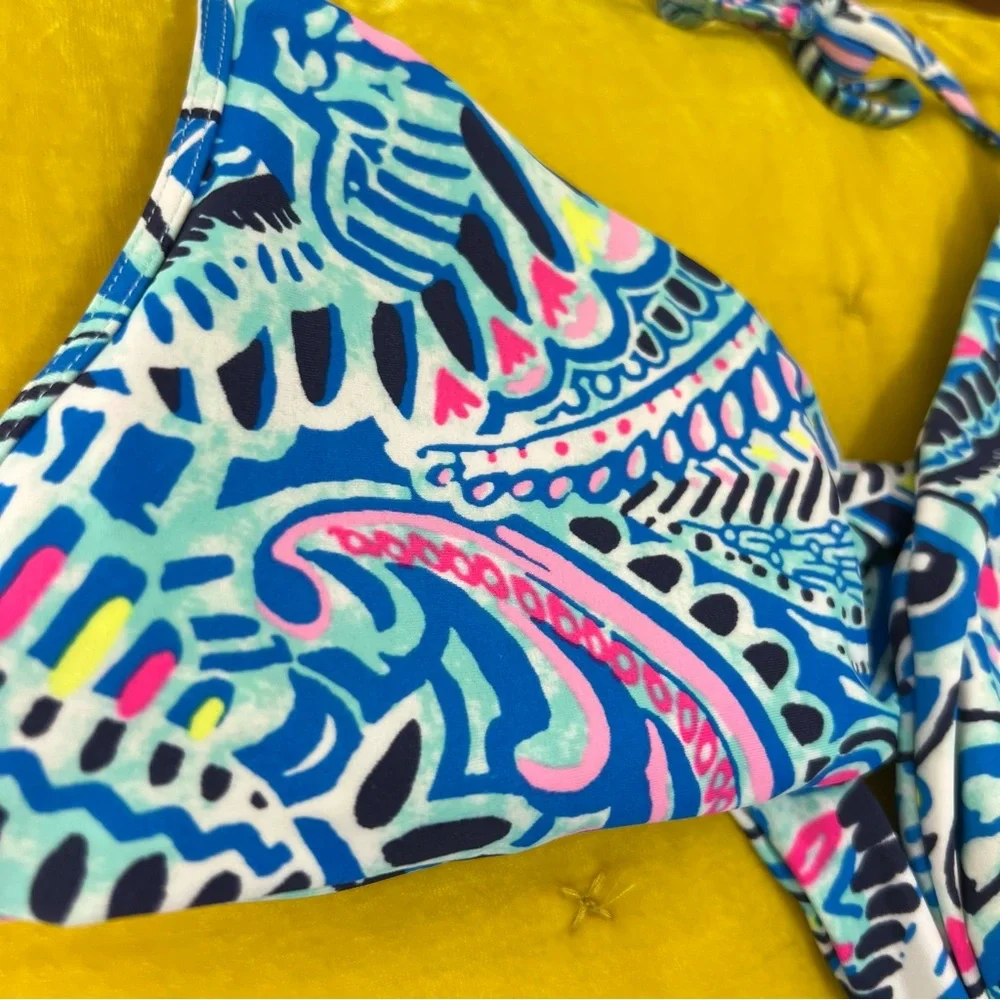 Aerie by‎ American Eagle Bikini Swimsuit Swim Criss Cross Top Bright